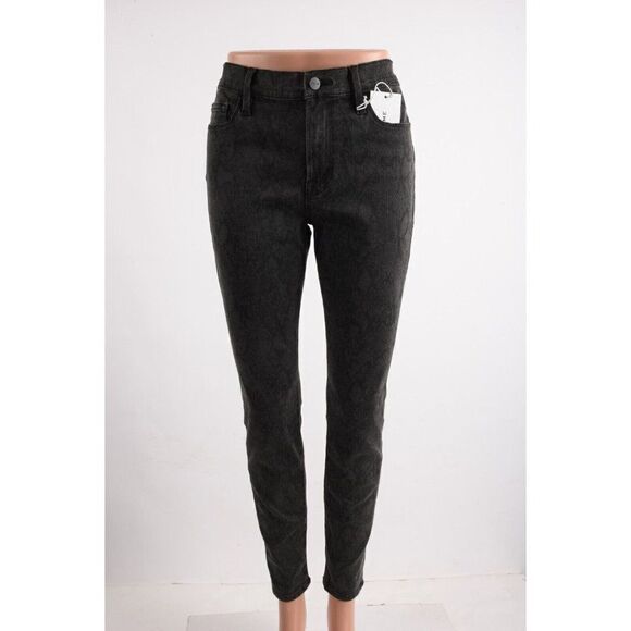 Frame Womens Le Skinny de Jeanne Jeans Sz 31 Snakeskin Look Mid-Rise NWT - Picture 1 of 8
